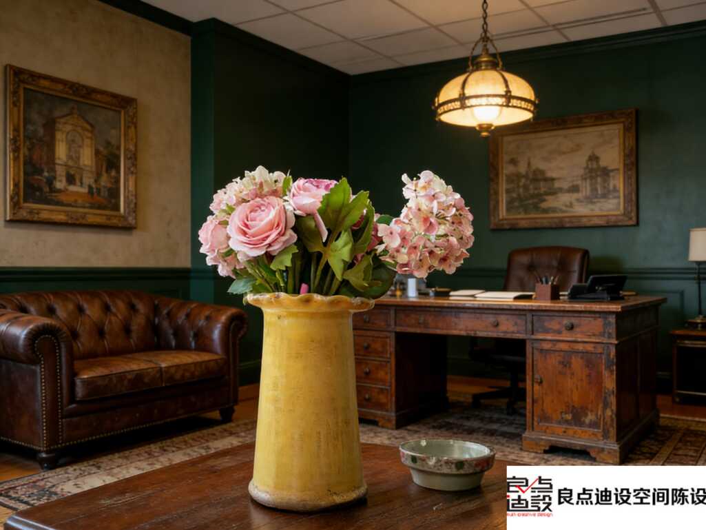 谁懂啊!这个复古办公室软装设计美到犯规，一进门就想搬进去办公!